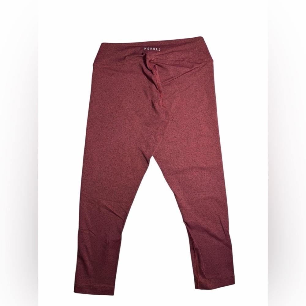 NOBULL Cropped Ankle Leggings Heathered Wine Womens Sz Medium - Picture 7 of 10